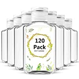 Clear Plastic Refillable Flip-Top Bottles for Hand Sanitizer Shampoo Lotion,etc - BPA/Parabens Free, 60ml/2oz-Set of 120