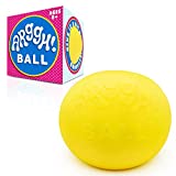 Power Your Fun Arggh Giant Stress Ball for Adults and Kids - Jumbo Anxiety Relief Ball Fidget Toy, Color-Changing Anti Stress Sensory Ball Squishy Toy for Girls and Boys (Yellow/Orange)
