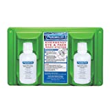 SPILL MAGIC Pac-Kit 24-102 Wall Mountable Eye and Skin Wash Station with Two 16 oz Bottle, 16-1/2"" Length x 3-3/4"" Width x 13-1/2"" Height, green
