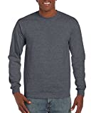 Gildan Men's Ultra Cotton Long Sleeve T-Shirt, Style G2400, Dark Heather, Large