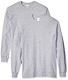 Gildan Men's Heavy Cotton Long Sleeve T-Shirt, Style G5400, 2-Pack, Sport Grey, Large