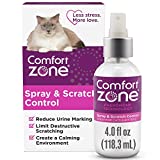 Comfort Zone Cat Calming Spray: Value Size (4oz); Pheromones to Support Travel Stress and Reduce Cat Scratching & Urine Marking