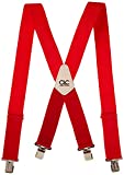 CLC Custom Leathercraft 110RED Heavy Duty Work Suspenders, Elastic Straps, One Size, Red