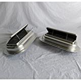 Trailer Roof Vent 1 Pair Aluminum Popup High Profile Air Flow and Gasket silver