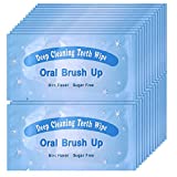 UNIQUE2U 100 pcs Disposable Textured Deep Cleaning Teeth Wipes Finger Brush Teeth Wipes Oral Brush Finger Brush Ups Clean Wipes(100pcs)