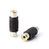 RCA Adapter, Female to Female Coupler, Extender, Barrel - Audio Video RCA Connectors, for Audio, Video, S/PDIF, Subwoofer, Phono, Composite, Component, and More - 4 Pack