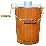 Buffalo Tools 6 Qt. Electric / Hand Ice Cream Maker, Old Fashioned Ice Cream Maker