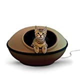 K&H PET PRODUCTS Thermo-Mod Dream Pod Heated Pet Bed Tan/Black 22 Inches Heated