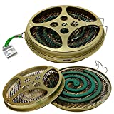 Portable Mosquito Coil Holder - Mosquito Coil & Incense Burner for Outdoor use, Pool Side, Patio, Deck, Camping, Hiking, etc. (Includes Set of 2 Holders)