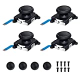 JAOYSTII Joycon Joystick Replacement 4 Pack, Replacement Joystick Analog Thumb Stick for Switch Joy-Con Controller & Switch Lite, Left/Right Analog Joystick with Thumbstick Grips & Screws