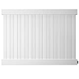 Outdoor Essentials Pro Series Hudson White Vinyl Privacy Fence Panel Kit, 6 ft. x 8 ft.