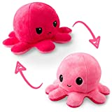 The Original Reversible Octopus Plushie | TeeTurtle’s Patented Design | Light Pink and Dark Pink | Show your mood without saying a word!