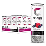CELSIUS Fitness Energy Drink 12 Fl Oz, Sparkling Wild Berry (Pack of 12)