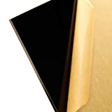 Black Acrylic 1/4" (6mm) Plexiglass Sheet 12" x 12" Cast (0.220-0.236") Thick AZM