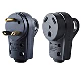 Wadoy 30 Amp RV Plug Male and Female Plug Set Upgraded with Handle Receptacle Plug Electrical Plug Adapter 55245