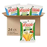 Sensible Portions Garden Veggie Straws Snack Size Variety Pack Sea Salt and Zesty Ranch, Salted, 24 Ounce