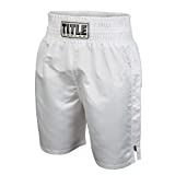 Title Edge Boxing Trunks, White, X-Large