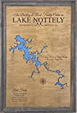 Personalized House Decor Wood Lake Map of Any Lake - Customized Handmade Gifts for Lake House Wall Decor