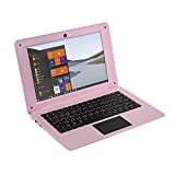 Goldengulf Windows 10 Portable Computer Laptop Mini 10.1 Inch 32GB Ultra Slim and Light Netbook Intel Quad Core PC HDMI USB Netflix YouTube for Children (Pink)