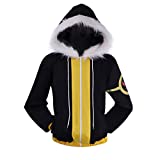 Frisk Fell Sans Cosplay Jacket Black Hoodie Coat Custom Made (Male-M)