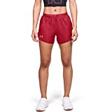 Under Armour Women's Fly By 2.0 Running Shorts , Red (600)/Red , Large