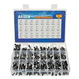 BOJACK 24Value 630pcs Aluminum Electrolytic Capacitor Assortment Box Kit Range 0.1uF－1000uF