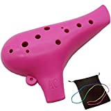 Plastic Ocarina Instrument 12 Hole Stl Ocarina 12-Hole Zelda Ocarina Instrument Easy Instrument for Children, Beginners (Peach)