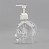 QTTLLI 350ml Skeleton Skull Design Empty Bottle Container with Pump Soap Dispenser Bathroom, Transparent