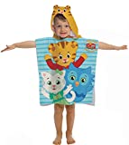 Jay Franco Daniel Tiger Kids Bath/Pool/Beach Hooded Poncho - Super Soft & Absorbent Cotton Towel, Measures 22 x 22 Inches (Official Daniel Tiger Product)