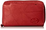 Buxton Women's Heiress Double Zip Organizer, Red, One Size