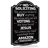 Anley No Soliciting Sign for Home and Business, Do Not Ring The Bell - Modern Design for Indoor and Outdoor Use - 12" x 8"