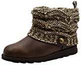 MUK LUKS Women's Patti Cable Cuff Boot, 8 B(M) US, Brown