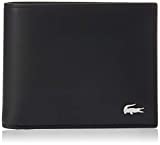 Lacoste NH1115FG000 Mens Fitzgerald Small Billfold Wallet Wallet, Black, One Size