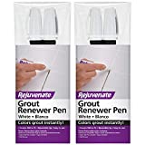 Rejuvenate White Grout Restorer Marker Pens Restore and Renew Dingy Stained Grout in Minutes 2 Units Pack (Tw Pck), RJ2GMW 2PK