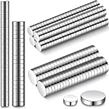 100 Pieces N52 Miniature Magnets Miniature and Model Rare Earth Magnets Heavy Duty Magnets Neodymium Tiny Magnets Mini Cylinder Magnets Small Round Magnets for Crafts and Art Project (3 mm, 5 mm)