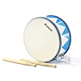 MUSICUBE Kids Drum Set 8-Inch Wooden Drum Toys with an Adjustable Strap and 2 Drumsticks Educational Baby Musical Toys Drum Sensory Musical Instrument Toys for Toddler Boys & Girls Gift Packing