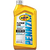 Pennzoil Platinum Euro Full Synthetic 5W-40 Motor Oil (1-Quart, Case of 6), Yellow