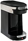 Hamilton Beach Commercial Deluxe Coffeemaker-Black/Stainless Steel Single Hospitality 3-Minute Brew Time, Stainless Steel/Black-1030390, 1 Cup Coffee Pod Brewer