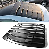 FREEMOTOR802 Compatible With 2011-2016 Scion TC Window Louver, IKON Style Unpainted Black ABS Plastic Rear Windshield Louver