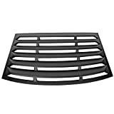 Window Louver Compatible With 2010-2015 Chevy Camaro, Unpainted Black PUR Rear Window Scoop Louver Sun Shade Cover Rain Guard by IKON MOTORSPORTS, 2011 2012 2013 2014