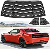 Bonbo Rear + Side Window Louver Windshield Sun Shade Cover ABS Fits for Dodge Challenger 2008-2021 in GT Lambo Style Custom Fit (Matte Black)
