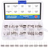 Glarks 60Pcs 10-Values Quartz Crystal Oscillator Resonators Assortment Kit 4MHz, 4.096MHz, 6MHz, 8MHz, 10MHz, 11.0592MHz, 12MHz, 16MHz, 20MHz, 24MHz