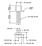 NTE Electronics NTE107 NPN Silicon Transistor for UHF Oscillator Tuner, TO-92 Case, 25 mA Collector Current, 30V Collector-Base Voltage