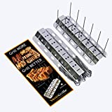 VertiGrille 24 Skewers - Chicken Wing Leg Rack, Ribs Rack & More for Grill, Smoker, Oven - Stainless - USA Made - Vertical Skewers - Stores Flat in Kitchen Drawer - Dishwasher Safe - BBQ Accessories.