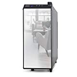 BLACK+DECKER Thermoelectric Wine Cooler Refrigerator with Mirrored Front, Freestanding 12 Bottle Wine Fridge, BD60336