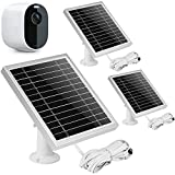 UYODM 3 Pack Solar Panel for Arlo Essential Spotlight | Weather Resistant, 16.5Ft Outdoor Power Charging Cable, Adjustable Mount | Not for Arlo HD Pro Pro2 Pro3- Silver