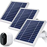 iTODOS Solar Panel Works for Arlo Essential Spotlight Camera, 11.8Ft Outdoor Power Charging Cable and Adjustable Mount- (3 Pack,Silver)