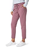 G Gradual Women's Pants with Deep Pockets 7/8 Stretch Sweatpants for Women Athletic, Golf, Lounge, Work (Pink, Large)