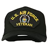 e4Hats.com US Air Force Veteran Military Patch Cap - Black OSFM