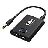 1Mii Bluetooth 5.0 Transmitter Receiver for TV, 2-in-1 Wireless Aux Adapter 3.5mm Jack, AptX Low Latency Dual Link, Bluetooth Transmitter for TV/PC, Bluetooth Receiver for Speaker/Home Stereo/Car